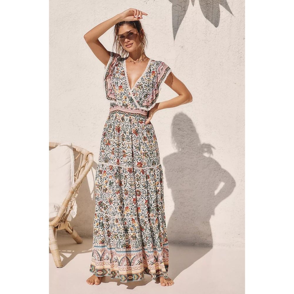 Anthropologie Floral Maxi Dress - Multicolor